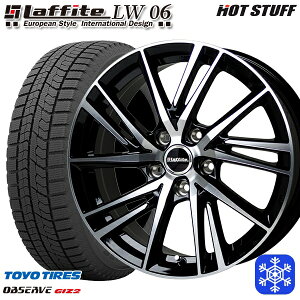 【取付対象】195/65R15 ノア ヴォクシー 2021〜2022年製 トーヨー オブザーブ ギズ2 HotStuff ラフィット LW06 BK/P 15インチ 6.0J 5穴 114.3 スタッドレスタイヤホイール4本セット 送料無料