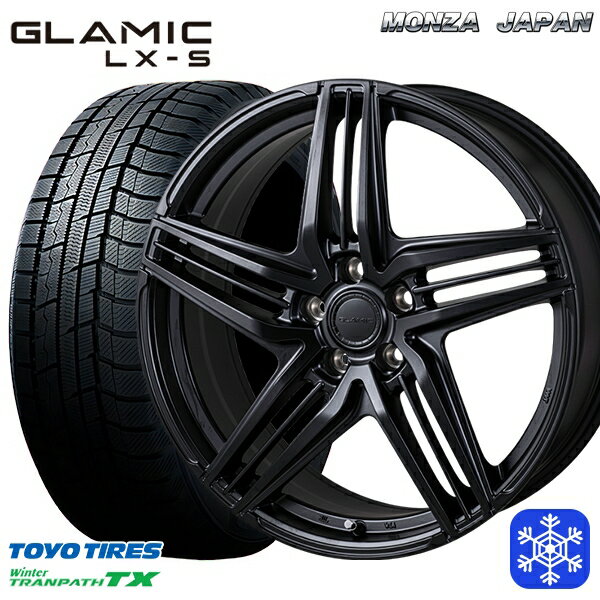 235/60R18 クラウンスポーツ 2022〜2023年製 トーヨー ウィンタートランパス TX グラミック LX-S サテンブラック ※M14純正ボルト使用 18インチ 7.5J 5H114.3 スタッドレスタイヤホイール4本セット