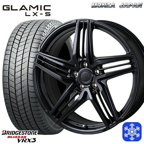 235/60R18 クラウンスポーツ 2024〜2025年製 ブリヂストン ブリザック VRX3 グラミック LX-S サテンブラック ※M14純正ボルト使用 18インチ 7.5J 5H114.3 新品 スタッドレス1台分4本セット