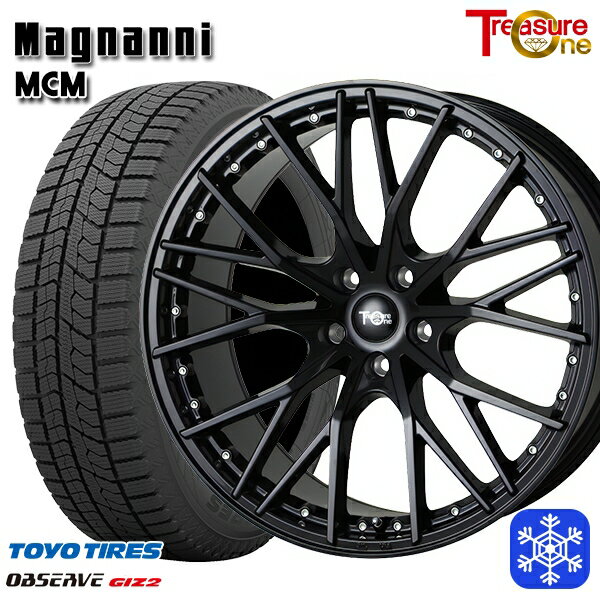 215/45R18 リーフ カムリ 2025年製 トーヨー オブザーブ ギズ2 トレジャーワン マグナーニ MCM BK 18インチ 7.5J 5H114.3 新品 スタッドレス1台分4本セット