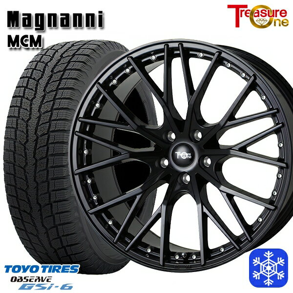 225/55R18 デリカD5 エクストレイル 2022〜2023年製 トーヨー オブザーブ GSi-6 トレジャーワン マグナーニ MCM BK 18インチ 7.5J 5H114.3 新品 スタッドレス1台分4本セット