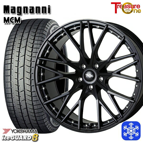 225/60R18 RAV4 NX 2025年製 ヨコハマ アイスガード8 IG80 トレジャーワン マグナーニ MCM BK 18インチ 7.5J 5H114.3 新品 スタッドレス1台分4本セット