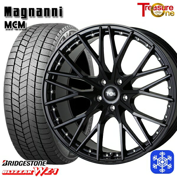 215/50R18 ヤリスクロス ジューク 2025年製 ブリヂストン ブリザック WZ1 トレジャーワン マグナーニ MCM BK 18インチ 7.5J 5H114.3 新品 スタッドレス1台分4本セット
