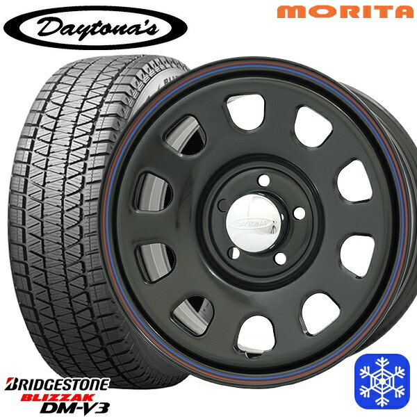 215/70R16 100Q デリカD5 2024〜2025年製 ブリヂストン ブリザック DMV3 MRT DAYTONA'S G2 デイトナズ ブラック 16インチ 7.0J 5H114.3+33 新品 スタッドレス1台分4本セット
