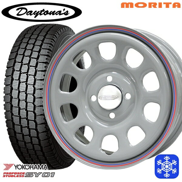 145/80R12 80/78N 2024〜2025年製 ヨコハマ SY01 MRT DAYTONA'S G2 デイトナズ グレー 12インチ 4.0J 4H100+42 新品 スタッドレス1台分4本セット