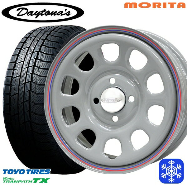 165/60R15 ハスラー ソリオ 2023〜2024年製 トーヨー ウィンター トランパス TX MRT DAYTONA'S G2 デイトナズ グレー 15インチ 5.0J 4H100+45 新品 スタッドレス1台分4本セット