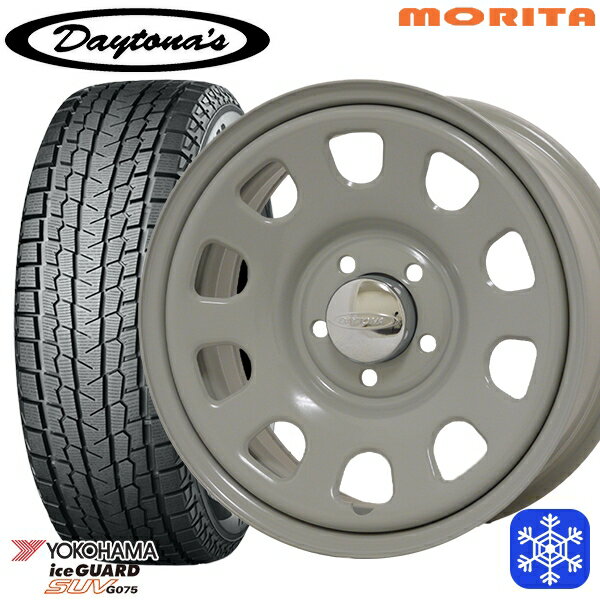 215/70R16 100Q デリカD5 2024〜2025年製 ヨコハマ アイスガードSUV G075 MRT DAYTONA'S G2 デイトナズ グレー 16インチ 7.0J 5H114.3+33 新品 スタッドレス1台分4本セット
