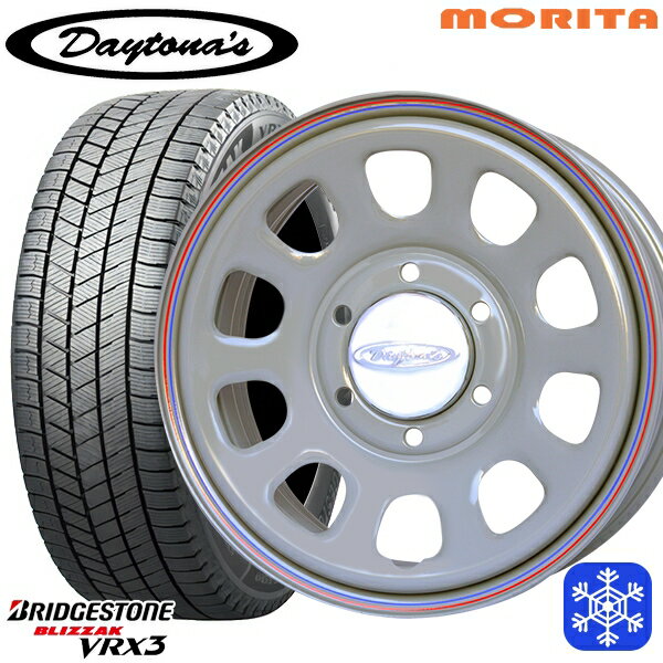 215/65R16 98Q ハイエース ※車検非対応 2024〜2025年製 ブリヂストン ブリザック VRX3 MRT DAYTONA'S G2 デイトナズ グレー 16インチ 6.5J 6H139.7+33/+45 新品 スタッドレス1台分4本セット