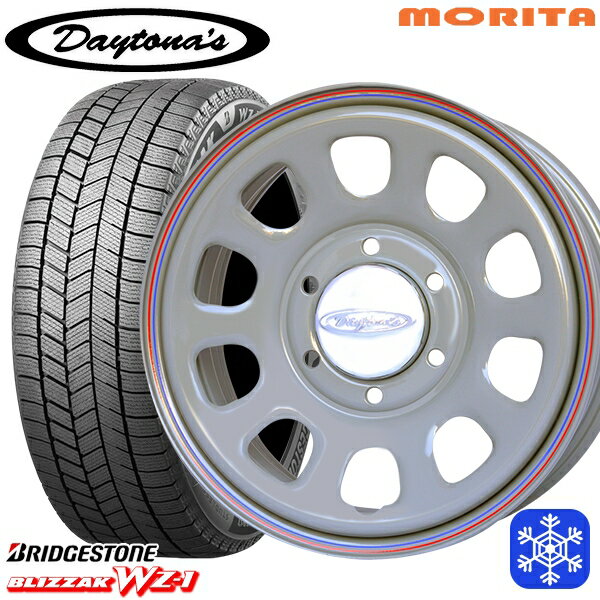 215/65R16 98Q ハイエース ※車検非対応 2025年製 ブリヂストン ブリザック WZ1 MRT DAYTONA'S G2 デイトナズ グレー 16インチ 6.5J 6H139.7+33/+45 新品 スタッドレス1台分4本セット