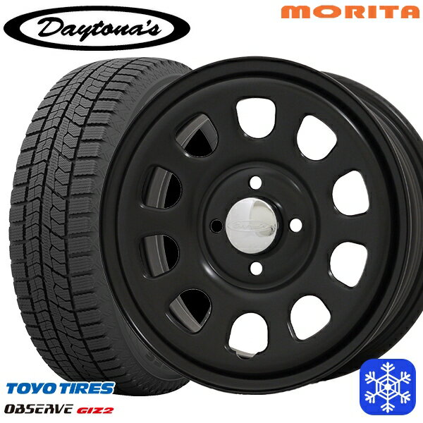155/65R14 N-BOX タント 2023〜2024年製 トーヨー オブザーブ ギズ2 MRT DAYTONA'S G2 デイトナズ マットブラック 14インチ 5.0J 4H100+42 新品 スタッドレス1台分4本セット