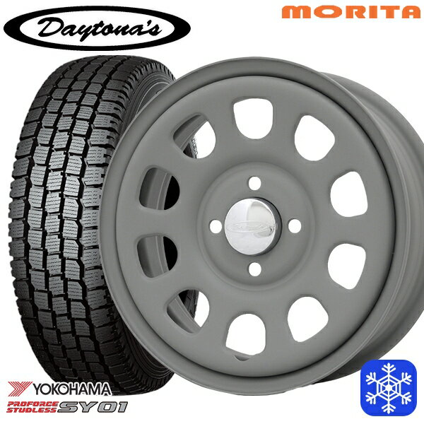 145/80R12 80/78N 2024〜2025年製 ヨコハマ SY01 MRT DAYTONA'S G2 デイトナズ マットグレー 12インチ 4.0J 4H100+42 新品 スタッドレス1台分4本セット