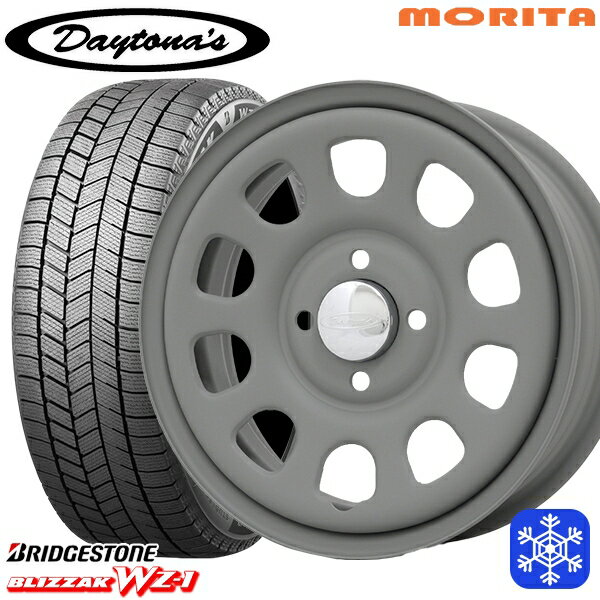 165/60R14 クリッパー エブリィワゴン 2025年製 ブリヂストン ブリザック WZ1 MRT DAYTONA'S G2 デイトナズ マットグレー 14インチ 5.0J 4H100+42 新品 スタッドレス1台分4本セット