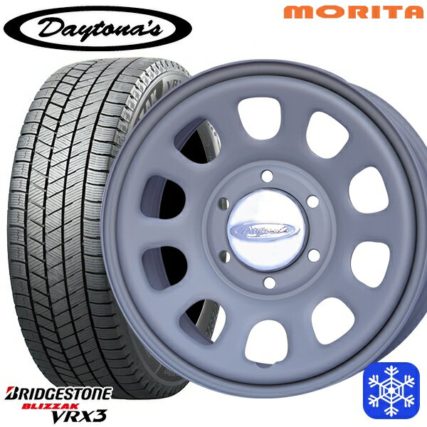 215/65R16 98Q ハイエース ※車検非対応 2024〜2025年製 ブリヂストン ブリザック VRX3 MRT DAYTONA'S G2 デイトナズ マットグレー 16インチ 6.5J 6H139.7+33/+45 新品 スタッドレス1台分4本セット