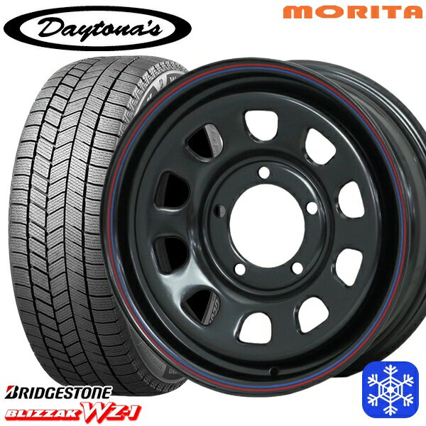 195/80R15 ジムニーシエラ 2025年製 ブリヂストン ブリザック WZ1 MRT DAYTONA'S デイトナ ブラック 15インチ 6.0J 5H139.7 新品 スタッドレス1台分4本セット