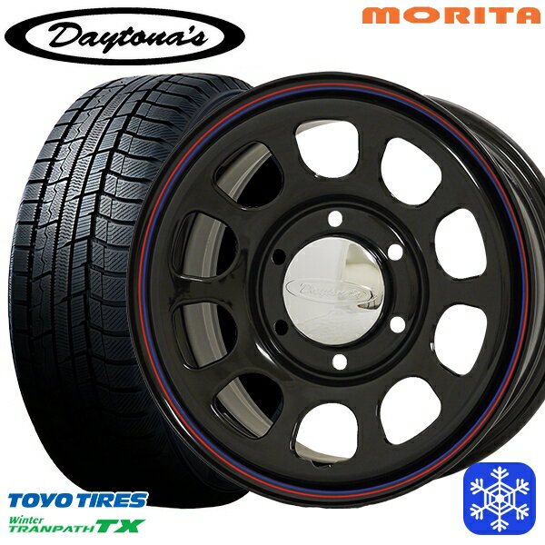 215/60R17 96Q ハイエース ※車検非対応 2024〜2025年製 トーヨー ウィンター トランパス TX MRT DAYTONA'S デイトナ ブラック 17インチ 6.5J 6H139.7 新品 スタッドレス1台分4本セット