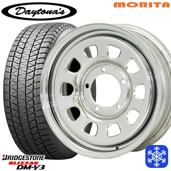 175/80R16 ジムニー 2024〜2025年製 ブリヂストン ブリザック DMV3 MRT DAYTONA'S デイトナ クローム 16インチ 5.5J 5H139.7 新品 スタッドレス1台分4本セット