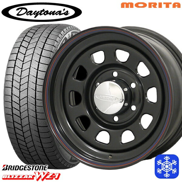 215/60R17 96Q ハイエース ※車検非対応 2025年製 ブリヂストン ブリザック WZ1 MRT DAYTONA'S デイトナズ ブラック 17インチ 6.5J 6H139.7+38 新品 スタッドレス1台分4本セット