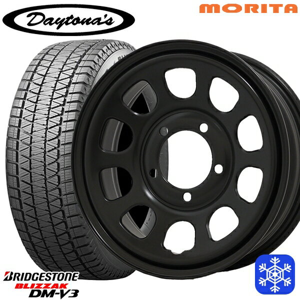 215/70R16 100Q シエラ ノマド 2024〜2025年製 ブリヂストン ブリザック DMV3 MRT DAYTONA'S デイトナズ マットブラック 16インチ 6.0J 5H139.7±0 新品 スタッドレス1台分4本セット