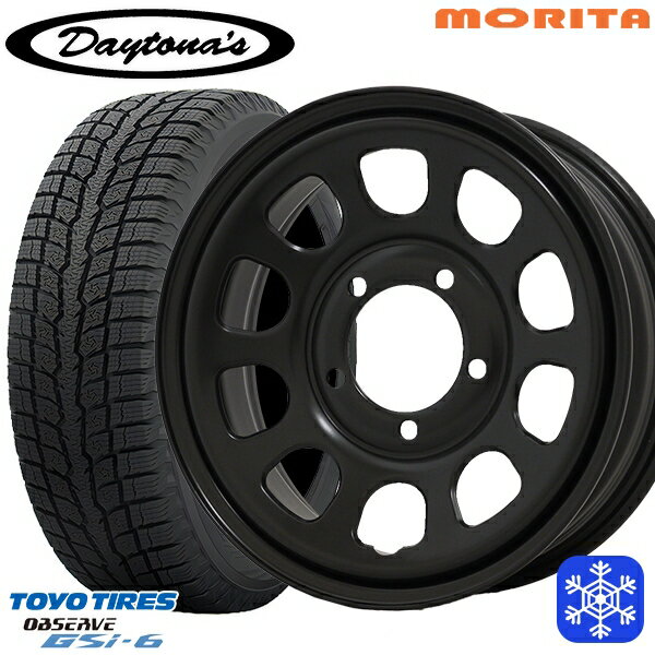 215/70R16 100Q シエラ ノマド 2022〜2023年製 トーヨー オブザーブ GSi-6 MRT DAYTONA'S デイトナズ マットブラック 16インチ 6.0J 5H139.7±0 新品 スタッドレス1台分4本セット