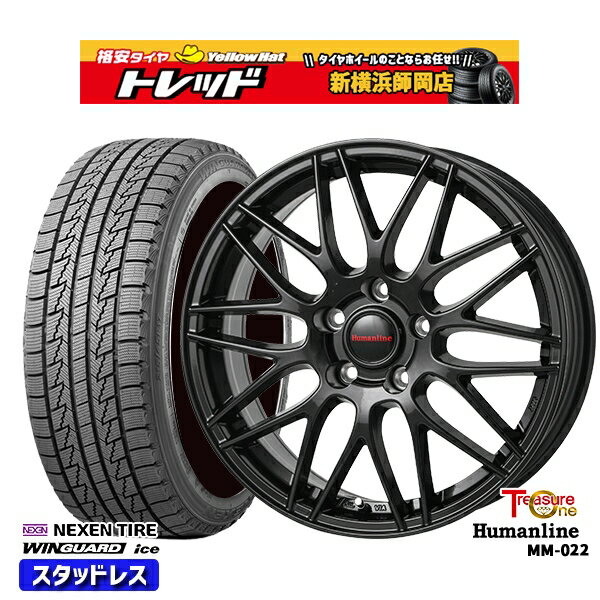 215/65R16 98Q アルファード ヴェルファイア 2024〜2025年製 ネクセン ウィンガードアイス トレジャーワン ヒューマンライン MM022 BK 16インチ 6.5J 5H114.3 新品 スタッドレス1台分4本セット