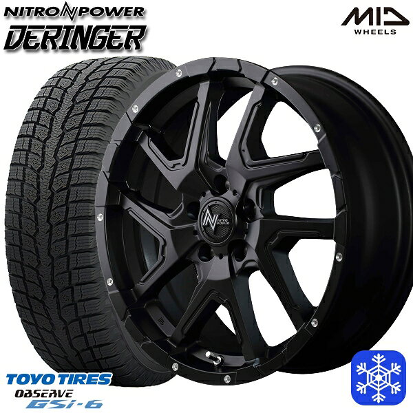 225/65R17 ハリアー RAV4 2022〜2023年製 トーヨー オブザーブ GSi-6 MID ナイトロパワー デリンジャー SB 17インチ 7.0J 5H114.3 新品 スタッドレス1台分4本セット