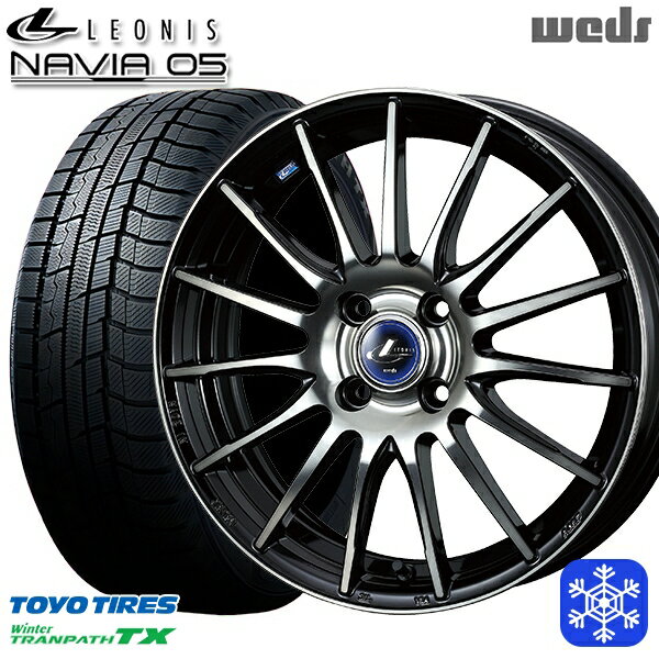 165/55R15 N-BOX タント 2022〜2023年製 トーヨー ウィンター トランパス TX Wedd ウェッズ レオニス ナヴィア05 BPB 15インチ 4.5J 4H100 新品 スタッドレス1台分4本セット
