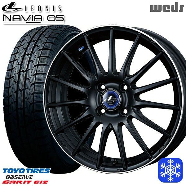 185/60R15 ヤリス ヴィッツ 2022〜2023年製 トーヨー ガリット ギズ Wedd ウェッズ レオニス ナヴィア05 MBP 15インチ 5.5J 4H100 スタッドレスタイヤホイール4本セット