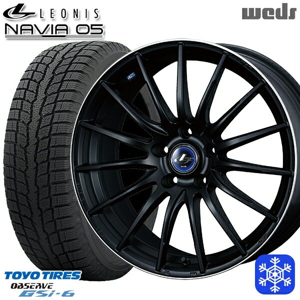 225/55R18 デリカD5 エクストレイル 2022〜2023年製 トーヨー オブザーブ GSi-6 Wedd ウェッズ レオニス ナヴィア05 MBP 18インチ 7.0J 5H114.3 新品 スタッドレス1台分4本セット