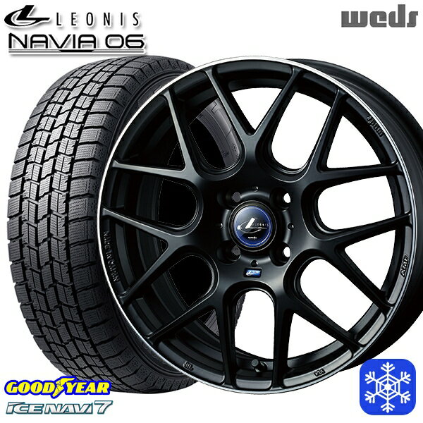 165/60R15 ハスラー ソリオ 2024〜2025年製 グッドイヤー アイスナビ7 NAVI7 Weds ウェッズ レオニス ナヴィア06 MBP 15インチ 4.5J 4H100 新品 スタッドレス1台分4本セット