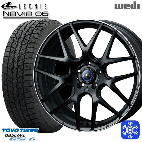 225/55R18 デリカD5 エクストレイル 2022〜2023年製 トーヨー オブザーブ GSi-6 Weds ウェッズ レオニス ナヴィア06 MBP 18インチ 8.0J 5H114.3 スタッドレスタイヤホイール4本セット