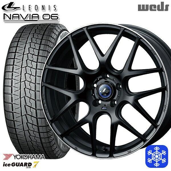 225/45R18 クラウン レヴォーグ 2022年製 ヨコハマ アイスガード IG70 Weds ウェッズ レオニス ナヴィア06 MBP 18インチ7.0J 5H114.3 スタッドレスタイヤホイール4本セット