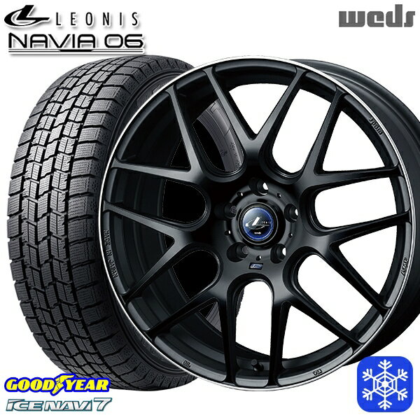 225/45R18 クラウン レヴォーグ 2021〜2022年製 グッドイヤー アイスナビ7 Weds ウェッズ レオニス ナヴィア06 MBP 18インチ7.0J 5H114.3 スタッドレスタイヤホイール4本セット