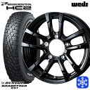 185/85R16 105/103L ジムニー 2023〜2024年製 ダンロップ グラントレック XS1 ホワイトレター Weds ウェッズ プロディータ HC2 ブラック 16インチ 5.5J 5H139.7 スタッドレスタイヤホイール4本セット(2)