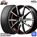 【取付対象】225/60R18 RAV4 NX 2022〜2023年製 グッドイヤー アイスナビSUV MID シュナイダー RX-02 RED 18インチ 7.0J 5穴 114.3 スタッドレスタイヤホイール4本セット 送料無料