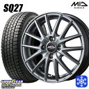 145R12 6PR (145/80R12) 2024〜2025年製 グッドイヤー アイスナビカーゴ MIDシュナイダーSQ27シルバー 12インチ 4.0J 4H100 新品 スタッドレス1台分4本セット