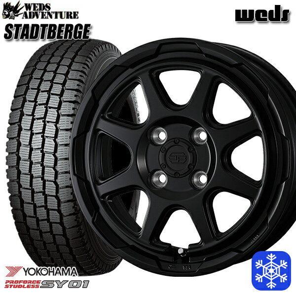 145/80R12 80/78N 2024〜2025年製 ヨコハマ SY01 Weds ウェッズ スタッドベルグ MB 12インチ 3.5J 4H100 新品 スタッドレス1台分4本セット