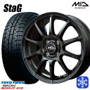185/60R15 ヤリス ヴィッツ 2022〜2023年製 トーヨー ガリット ギズ MID シュナイダースタッグ ストロングガンメタ 15インチ 5.5J 4H100 新品 スタッドレス1台分4本セット