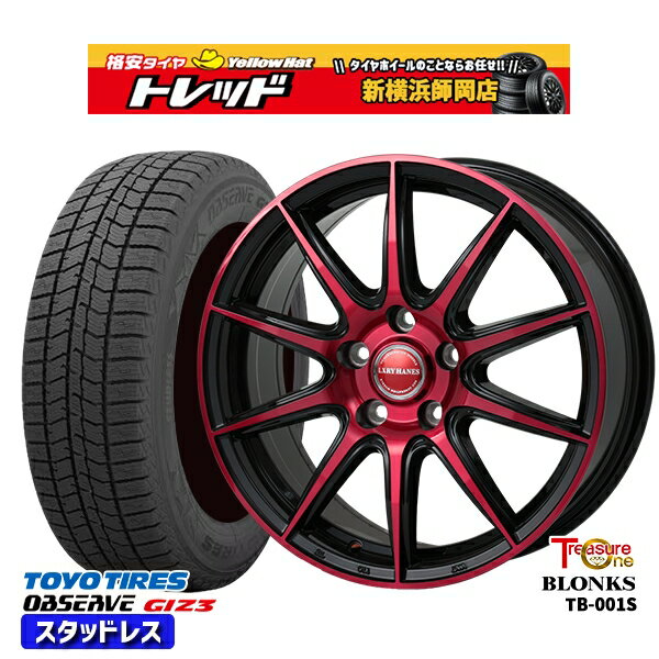 225/60R17 アルファード ヴェルファイア 2024年製 トーヨー オブザーブ ギズ3 レジャーワン ブロンクス TB001S レッドクリア 17インチ 7.0J 5H114.3 スタッドレスタイヤホイール4本セット