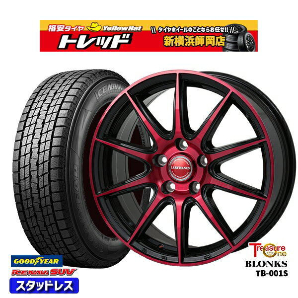 235/60R18 CR-V CX-7 2023〜2024年製 グッドイヤー アイスナビSUV レジャーワン ブロンクス TB001S BP/レッドクリア 18インチ 7.0J 5H114.3 新品 スタッドレス1台分4本セット