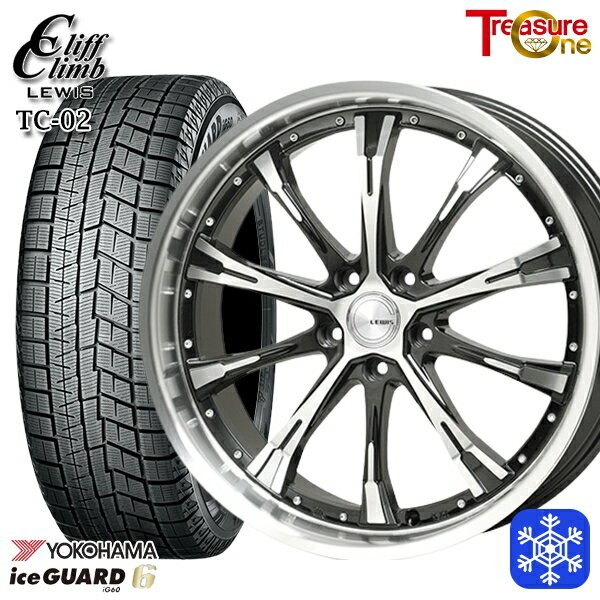 235/50R18 アルファード ヴァルファイア 2021〜2022年製 ヨコハマ アイスガード IG60 トレジャーワン クリフクライムルイス TC02 18インチ 7.0J 5H114.3 スタッドレスタイヤホイール4本セット