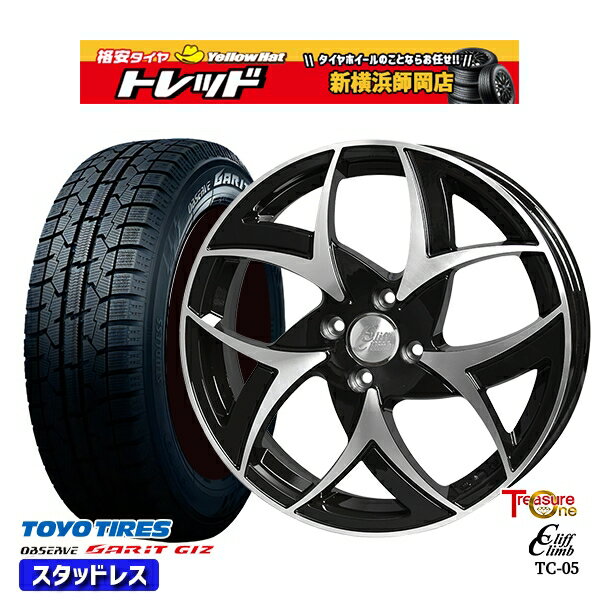 185/60R15 ヤリス ヴィッツ 2022〜2023年製 トーヨー ガリット ギズ トレジャーワン クリフクライム TC05 BP 15インチ 5.5J 4H100 スタッドレスタイヤホイール4本セット