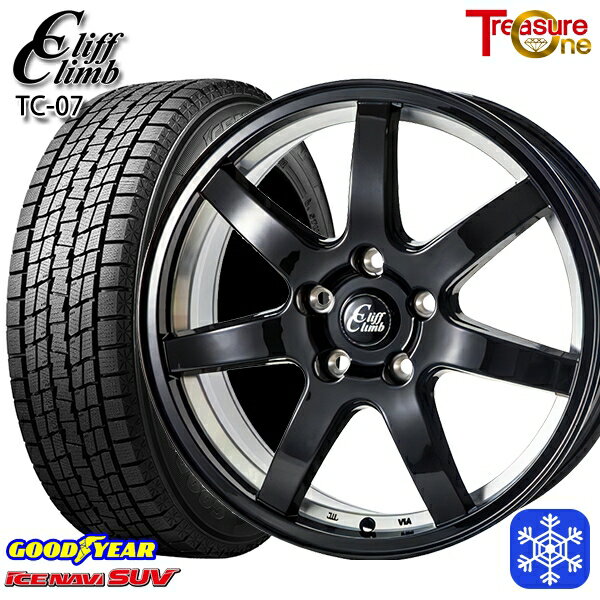 225/60R17 アルファード ヴェルファイア 2021〜2022年製 グッドイヤー アイスナビSUV トレジャーワン クリフクライム TC07 BK 17インチ 7.0J 5H114.3 スタッドレスタイヤホイール4本セット