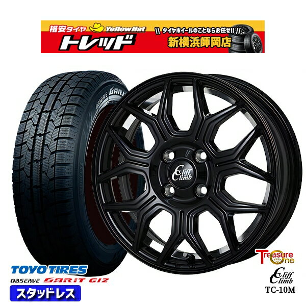 185/60R16 アクア デミオ ノート 2022〜2023年製 トーヨー ガリット ギズ トレジャーワン クリフクライム TC10M BK 16インチ 6.5J 4H100 新品 スタッドレス1台分4本セット