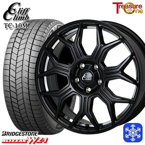 235/50R18 アルファード ヴァルファイア 2025年制 ブリヂストン ブリザック WZ1 トレジャーワン クリフクライム TC10M BK 18インチ 7.0J 5H114.3 新品 スタッドレス1臺(tái)分4本セット