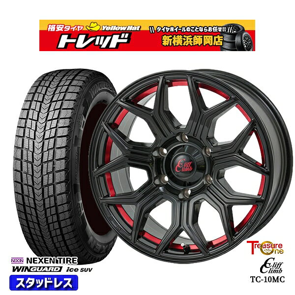 265/65R17 ハイラックス プラド 2024年製 ネクセン ウィンガードアイスSUV トレジャーワン クリフクライム TC10M BK/レッド 17インチ 8.0J 6H139.7 新品 スタッドレス1台分4本セット