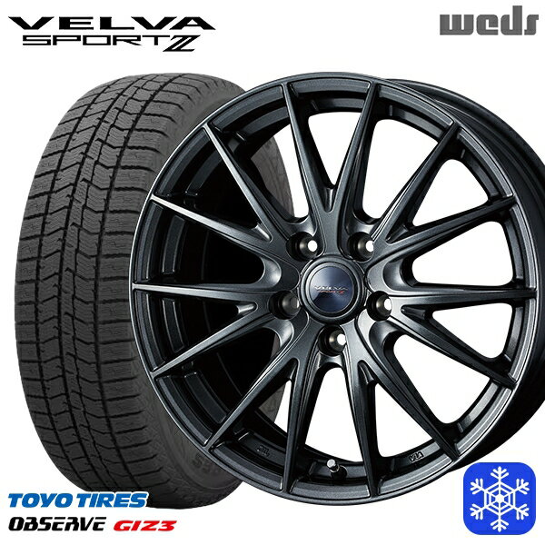235/60R18 レクサスRX 2024年製 トーヨー オブザーブ ギズ3 Weds ウェッズ ヴェルヴァスポルト2 18インチ 7.5J 5H114.3 スタッドレスタイヤホイール4本セット