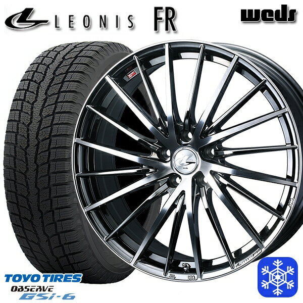 【取付対象】225/55R18 デリカD5 エクストレイル 2022〜2023年製 トーヨー オブザーブ GSi-6 Weds ウェッズ レオニス FR BMCMC 18インチ 8.0J 5H114.3 スタッドレスタイヤホイール4本セット