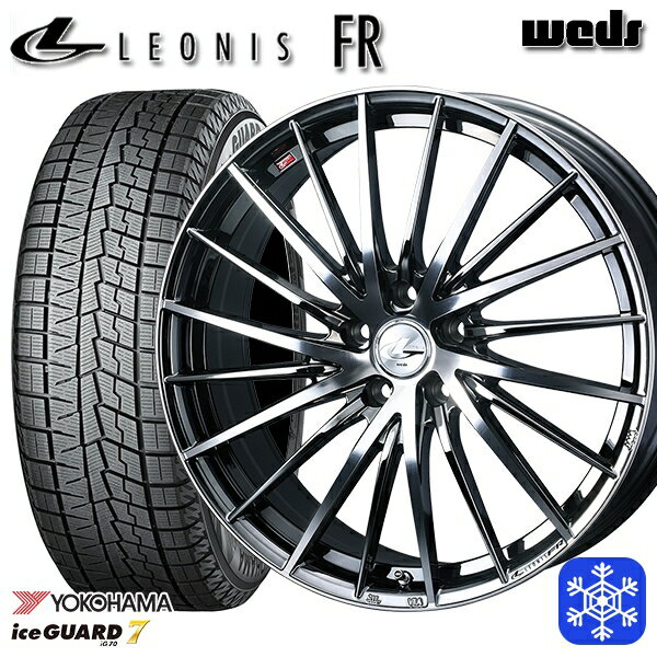 【取付対象】205/55R16 アクセラ リーフ 2021〜2022年製 ヨコハマ アイスガード IG70 Weds ウェッズ レオニス FR BMCMC 16インチ 6.5J 5H114.3 スタッドレスタイヤホイール4本セット