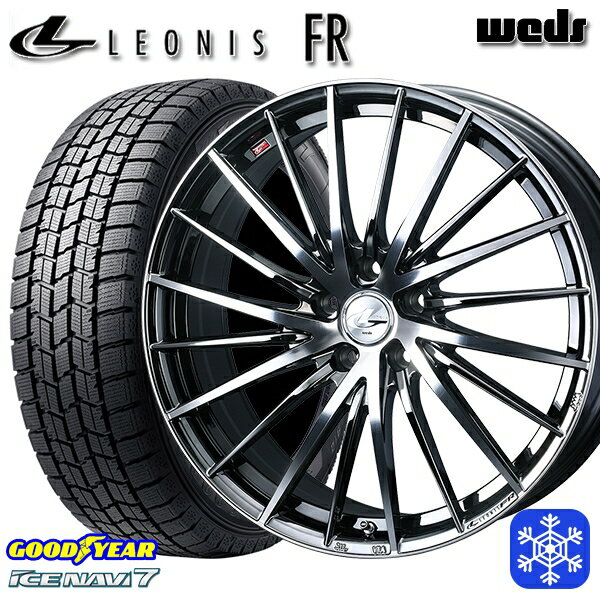 【取付対象】215/60R16 ヤリスクロス ヴェゼル 2023年製 グッドイヤー アイスナビ7 Weds ウェッズ レオニス FR BMCMC 16インチ 6.5J 5H114.3 スタッドレスタイヤホイール4本セット