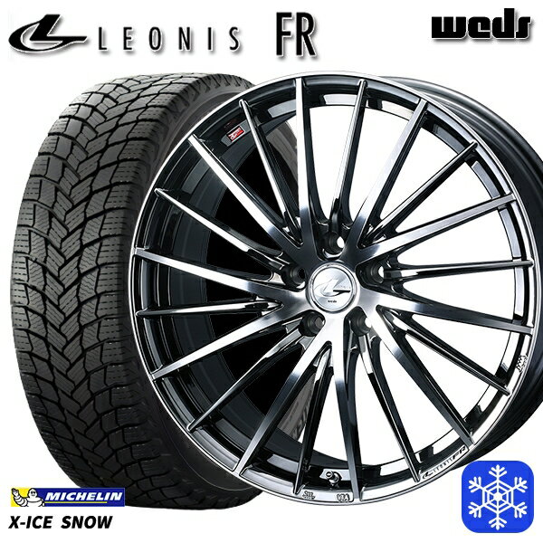 215/45R17 プリウス レガシィ 2024〜2025年製 ミシュラン エックスアイススノー Weds ウェッズ レオニス FR BMCMC 17インチ 7.0J 5H100 新品 スタッドレス1台分4本セット